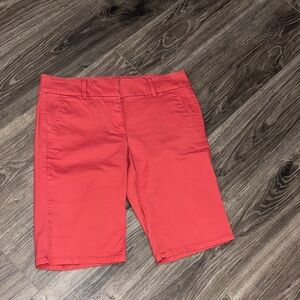 Loft, Bermuda Women's Coral Shorts size 8